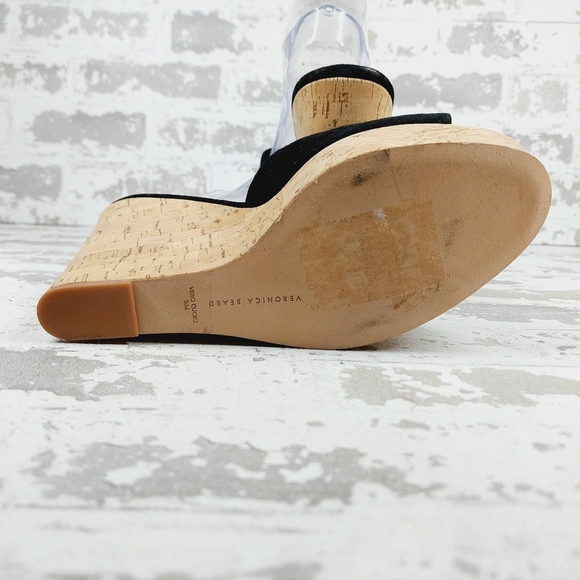 New Veronica Beard Dali Black Platform Wedge Sandal A991 - Picture 9 of 12